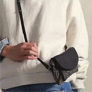 We The Free Black and Blue Crossbody Bag